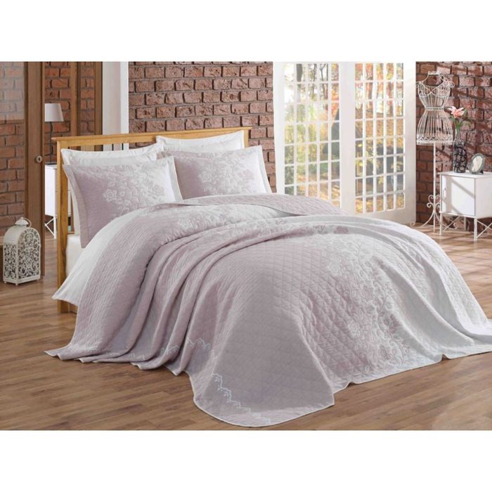 Комплект Londis, покрывало 260 × 260 см, наволочки 50 × 70 см - 2 шт, лиловый