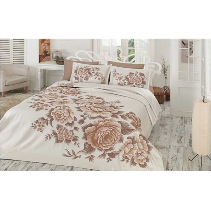 Комплект Nohemi, покрывало 260 × 260 см, наволочки 50 × 70 см - 2 шт, кремовый