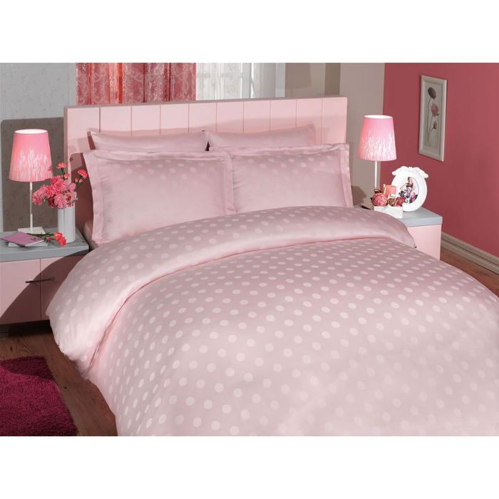 Покрывало Diamond spot, размер 220 × 240 см, цвет пудра, бамбук