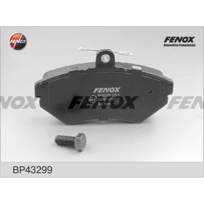 Колодки тормозные Fenox BP43299
