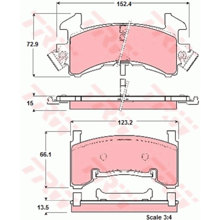 Колодки тормозные TRW GDB1272