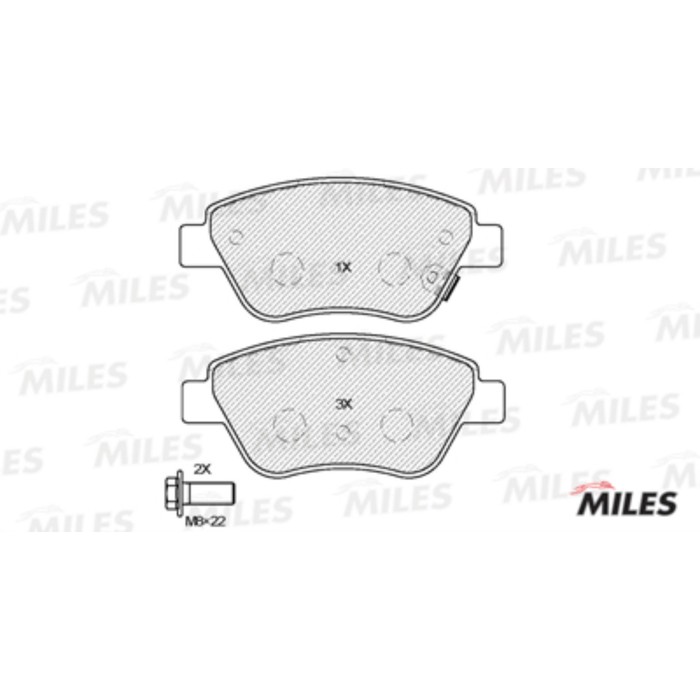 Тормозные колодки передние MILES E100071