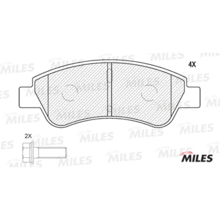 Тормозные колодки передние MILES E100152