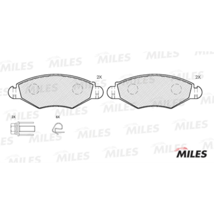 Тормозные колодки передние MILES E100171