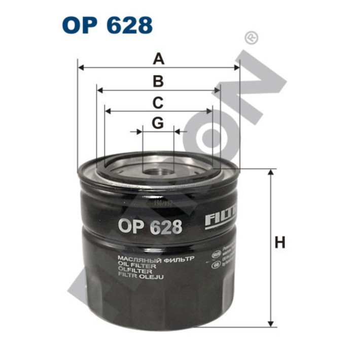 Фильтр масляный FILTRON OP628