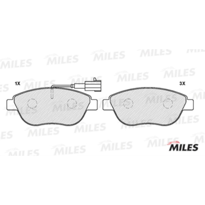 Тормозные колодки передние MILES E100201