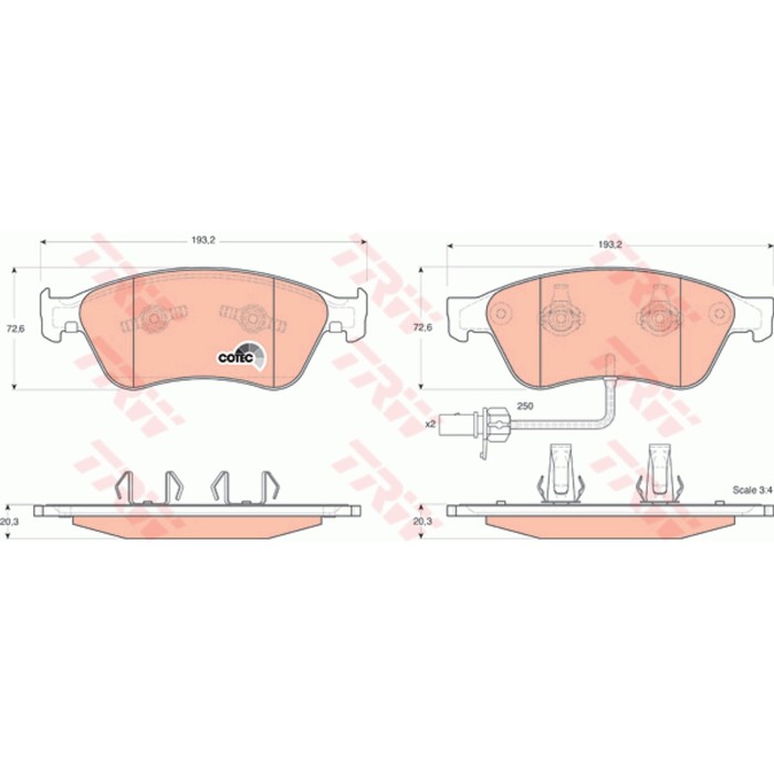 Колодки тормозные TRW GDB1553