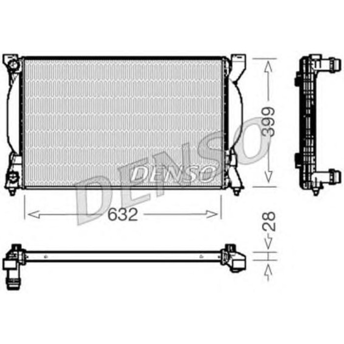 Радиатор охлаждения двигателя Denso DRM02033