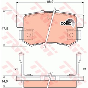 

Колодки тормозные TRW GDB3175