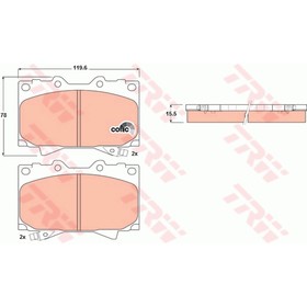 

Колодки тормозные TRW GDB3197