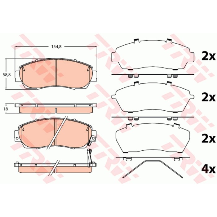 Колодки тормозные TRW GDB3581