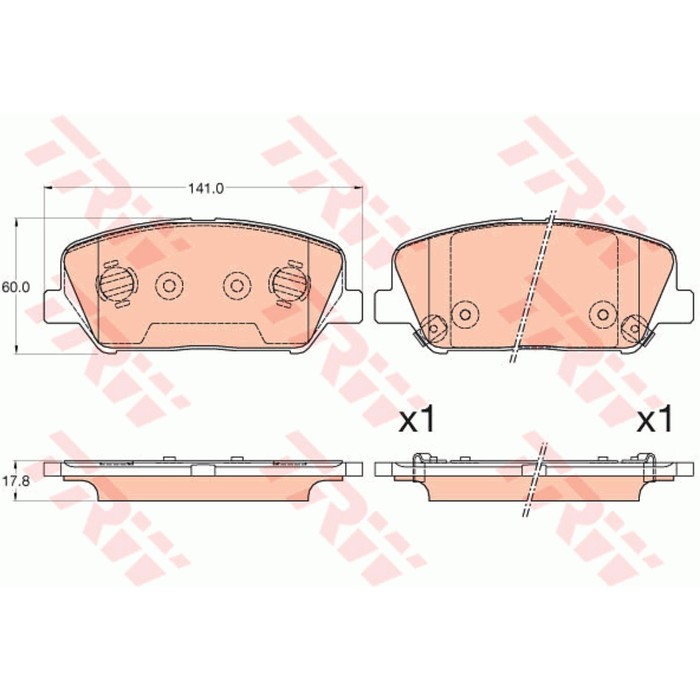Колодки тормозные TRW GDB3582