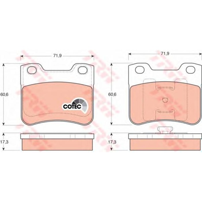 Колодки томрозные  TRW GDB1279