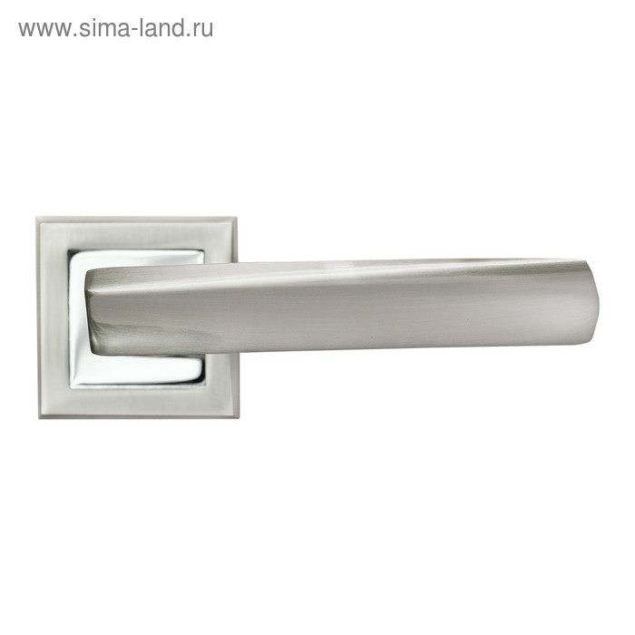 Ручка дверная RUCETTI RAP 11-S SN/CP, цвет бел. никель/хром