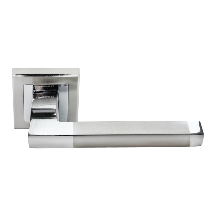 Ручка дверная RUCETTI RAP 17-S SN/CP, цвет бел. никель/хром