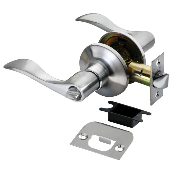 Ручка защелка фалевая RUCETTI HK-03 WC SC, сан.тех.завертка, цвет матовый хром