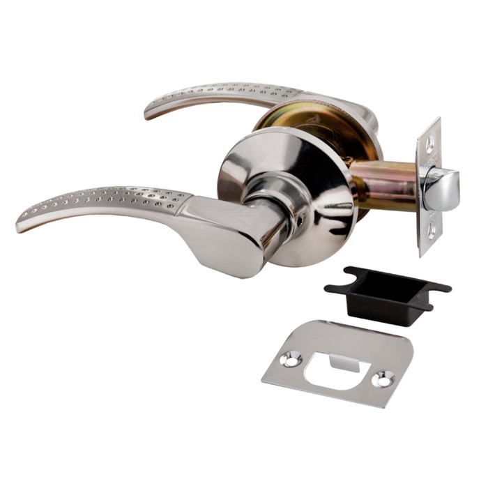 Ручка защелка фалевая RUCETTI HK-04 SC/CP, цвет матовый хром/хром