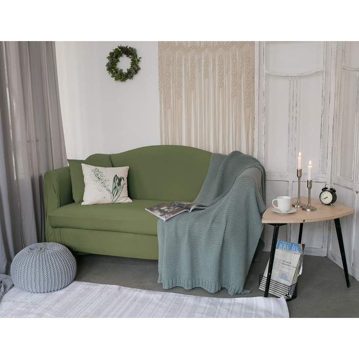 купить Чехол для мягкой мебели Collorista,4-х местный диван,наволочка 40*40 см в ПОДАРОК,оливковый 248099