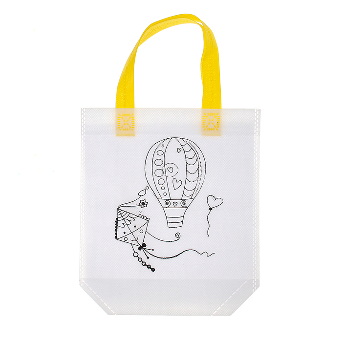 Сумка с рисунком под роспись "Воздушный змей" + фломастеры 5 цветов