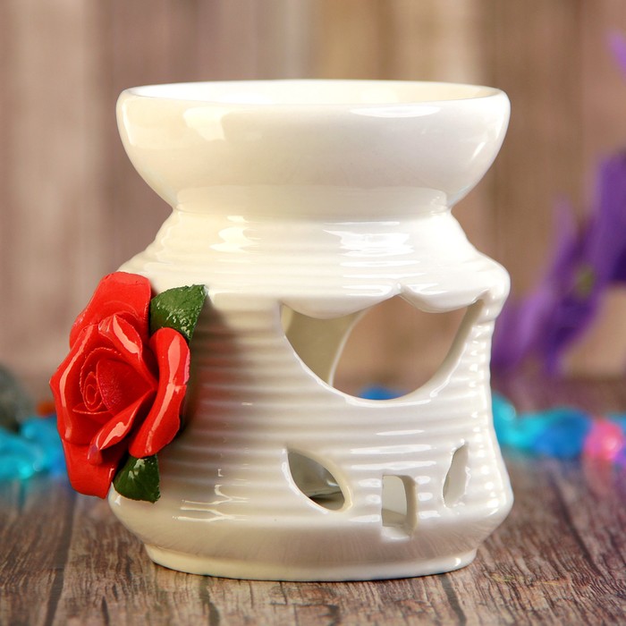 Аромалампа керамика "Роза" МИКС 9х7,5х7,5 см