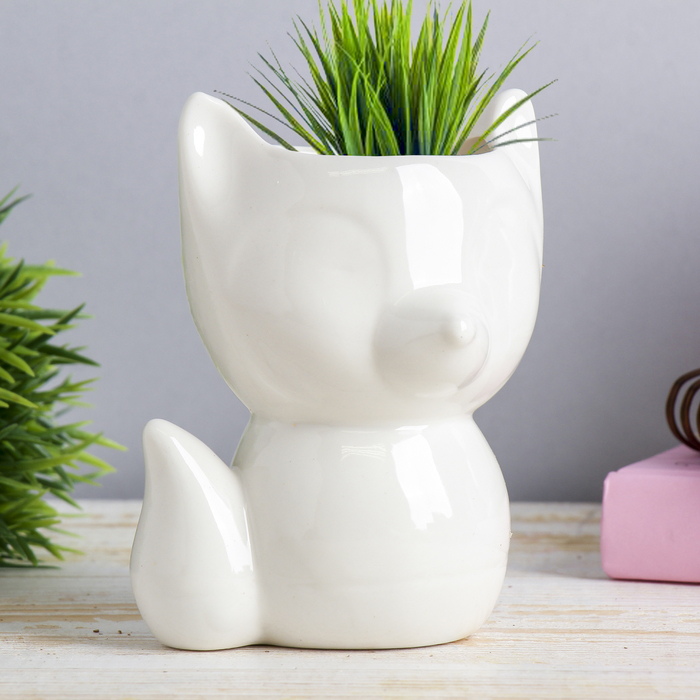 Растущая трава керамика "Лисёнок" 9х8х6 см