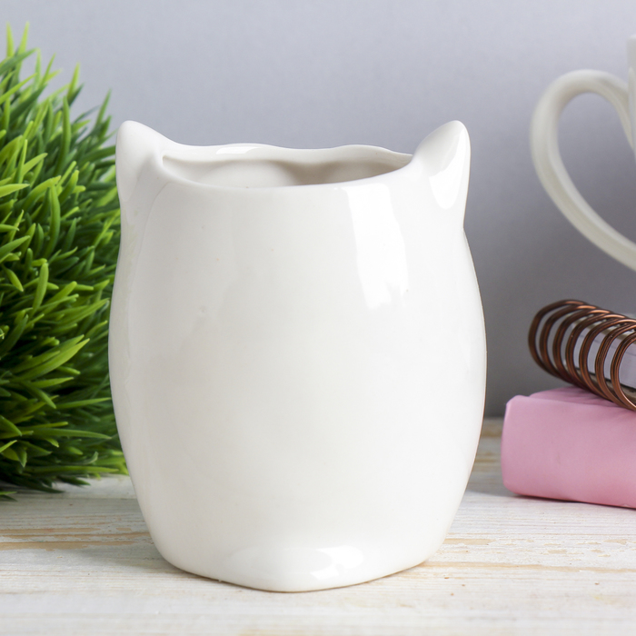 Растущая трава керамика "Совушка" 8х7х5 см