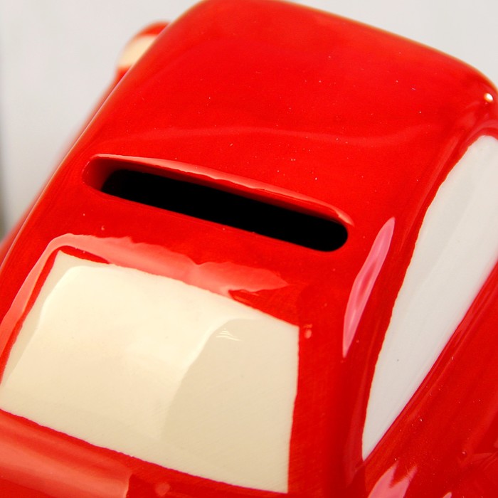 Копилка керамика "Яркая машинка" МИКС 8х9х11,8 см