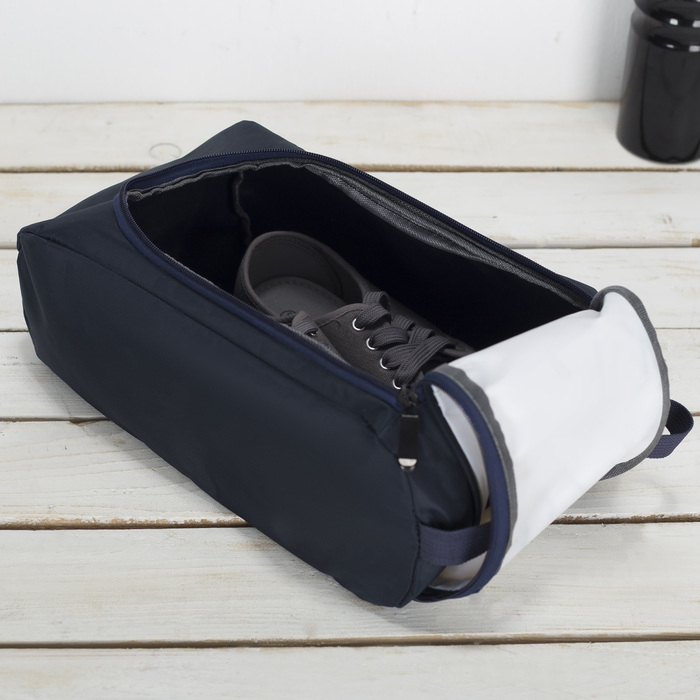 Сумка для обуви Джонн, 33*12*17, 1 отд на молнии, черный/белый