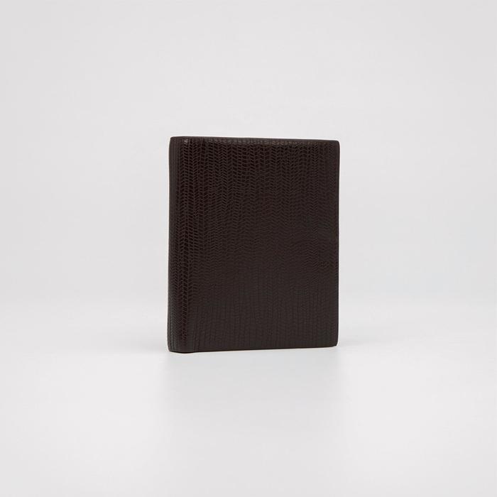 Портмоне мужское, 2 отдела, для карт, цвет кофе