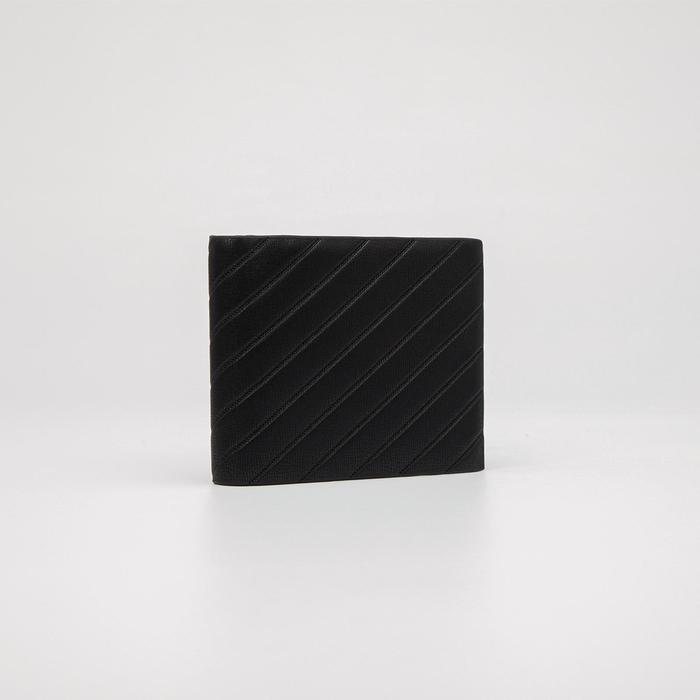 Портмоне мужское, 2 отдела, для карт, цвет чёрный