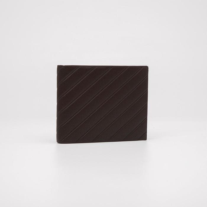 Портмоне мужское, 2 отдела, для карт, цвет кофе