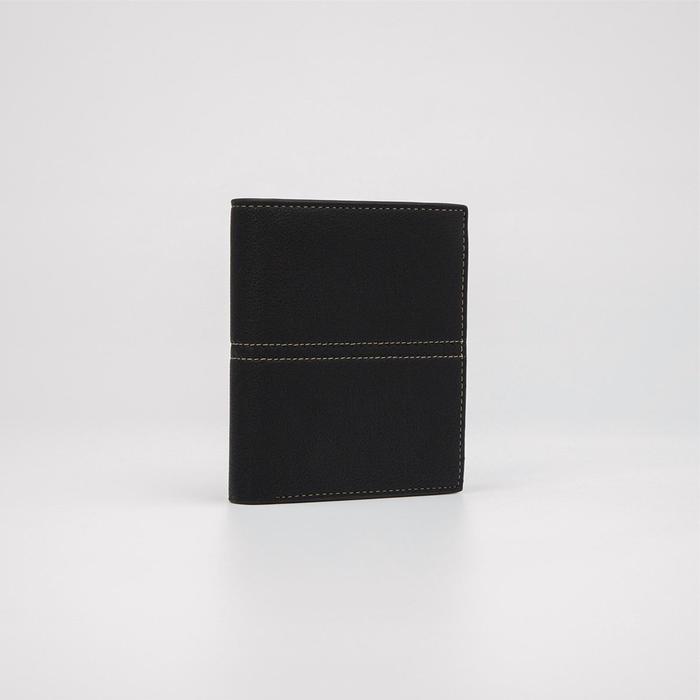 Портмоне мужское, 2 отдела, для карт, цвет чёрный