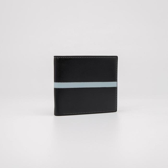 Портмоне мужское, 2 отдела, для карт, цвет чёрный