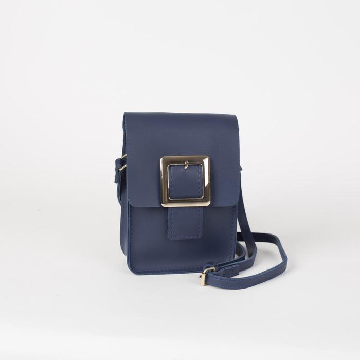 Сумка женская, отдел на молнии, регулируемый ремень, цвет синий