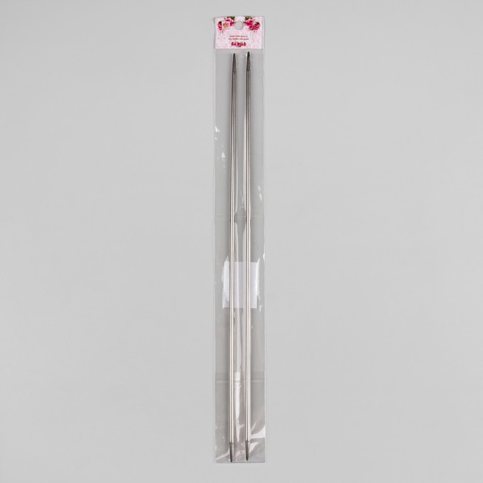 Спицы для вязания, прямые, d=4мм, 35см, 2шт