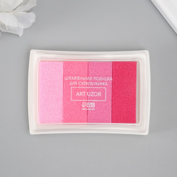 

Штемпельная подушка 4 цвета "Розовая палитра" 7,8х5,5х1,8 см