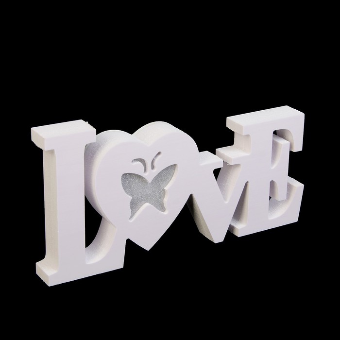 Ночник надпись "Любовь и бабочка" 20х11х3 см