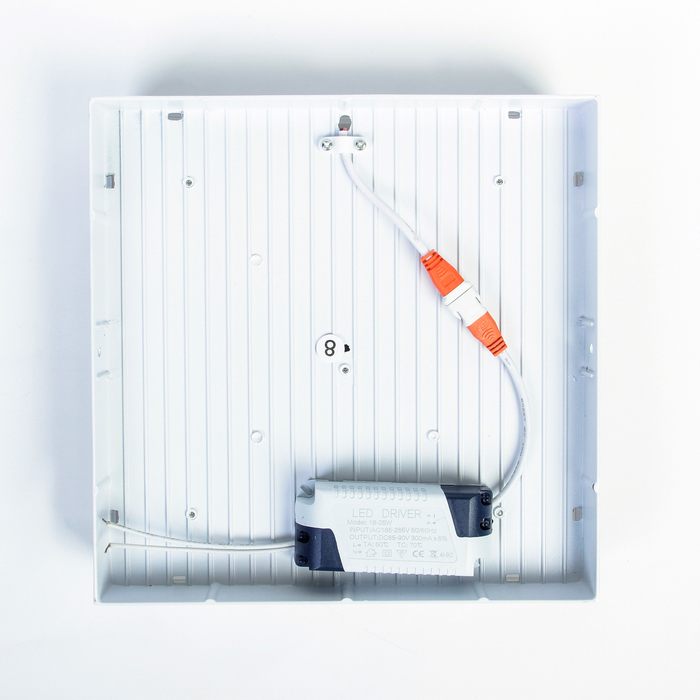 Накладной светодиодный светильник Luazon, квадратный, 220х220х55 мм, 24 Вт, 2250 Лм, 6500 К