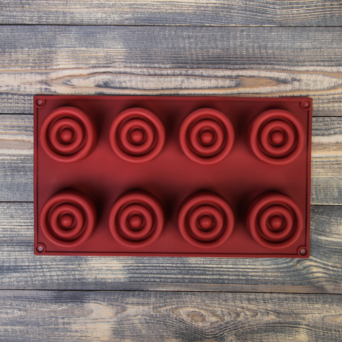 Форма для выпечки "Круг. Пуговка", 8 ячеек