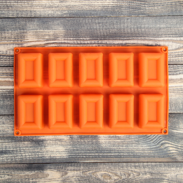 Форма для выпечки "Рамка", 10 ячеек, цвета МИКС