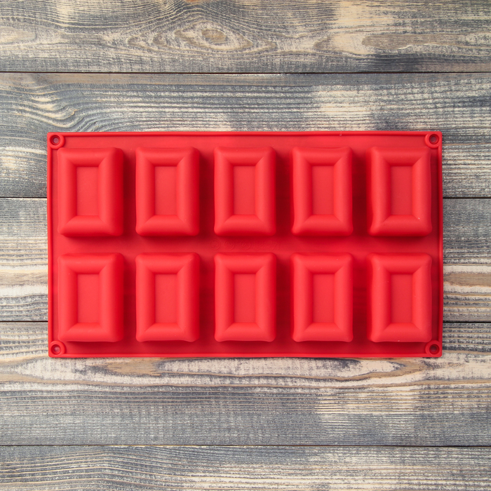 Форма для выпечки "Рамка", 10 ячеек, цвета МИКС