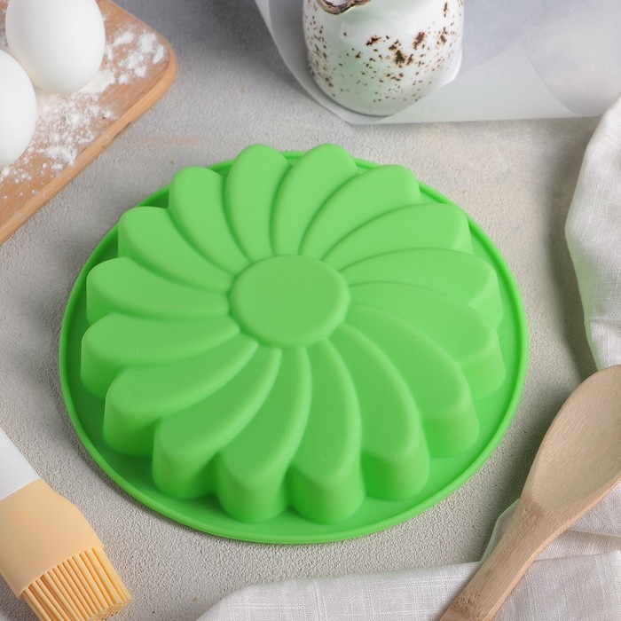 Форма для выпечки "Ромашка" 19х3,3 см, цвета МИКС