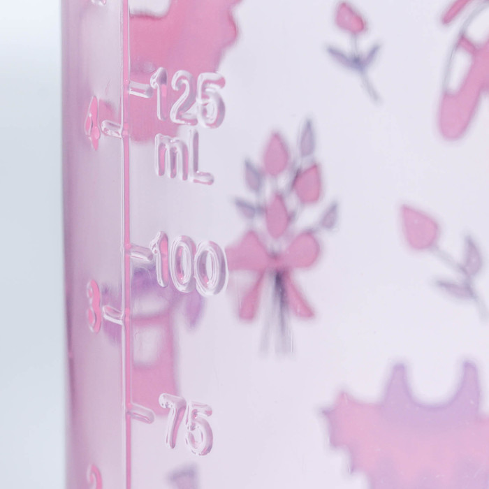 Бутылочка для кормления, 125 мл, от 0 мес., цвет розовый МИКС