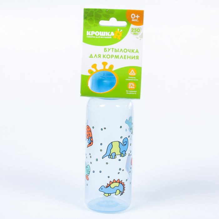 Бутылочка для кормления, 250 мл, от 0 мес., цвета МИКС