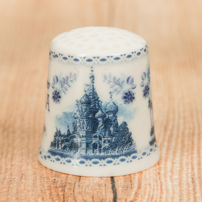 Наперсток «Москва» (гжель), 2.4 х 2.4 см