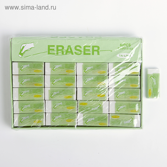 

Ластик ERASERS, белый, в бумажном держателе