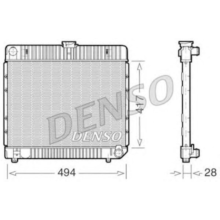 Радиатор охлаждения двигателя Denso DRM17020