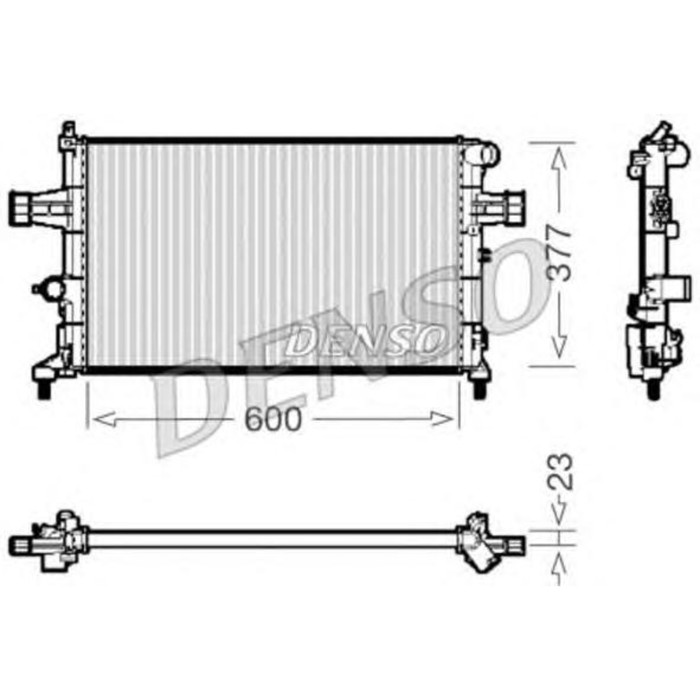 Радиатор охлаждения двигателя Denso DRM20083