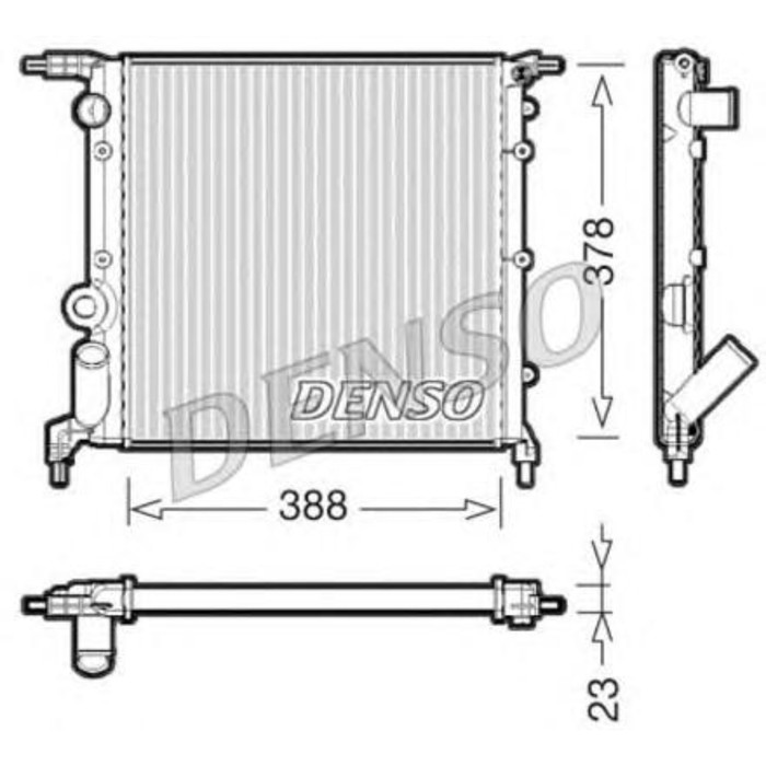 Радиатор охлаждения двигателя Denso DRM23006