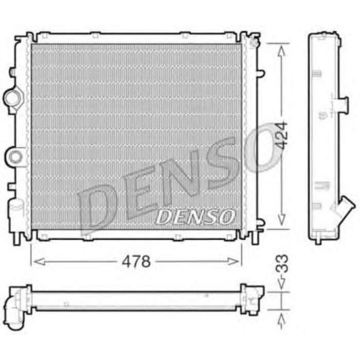 Радиатор охлаждения двигателя Denso DRM23030